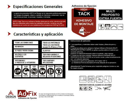 Adhesivo De Montaje Ad Fix Multi Profesional Extra Fuerte - Superlight.cl